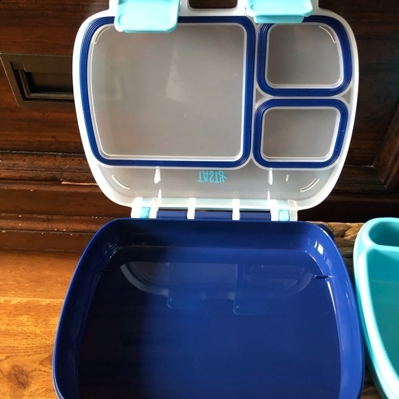 Blue & teal bento box with snap lid - Picture 8 of 8